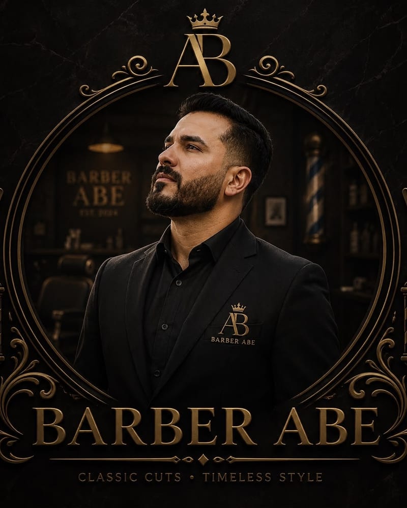 Barber Abe at work